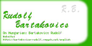 rudolf bartakovics business card